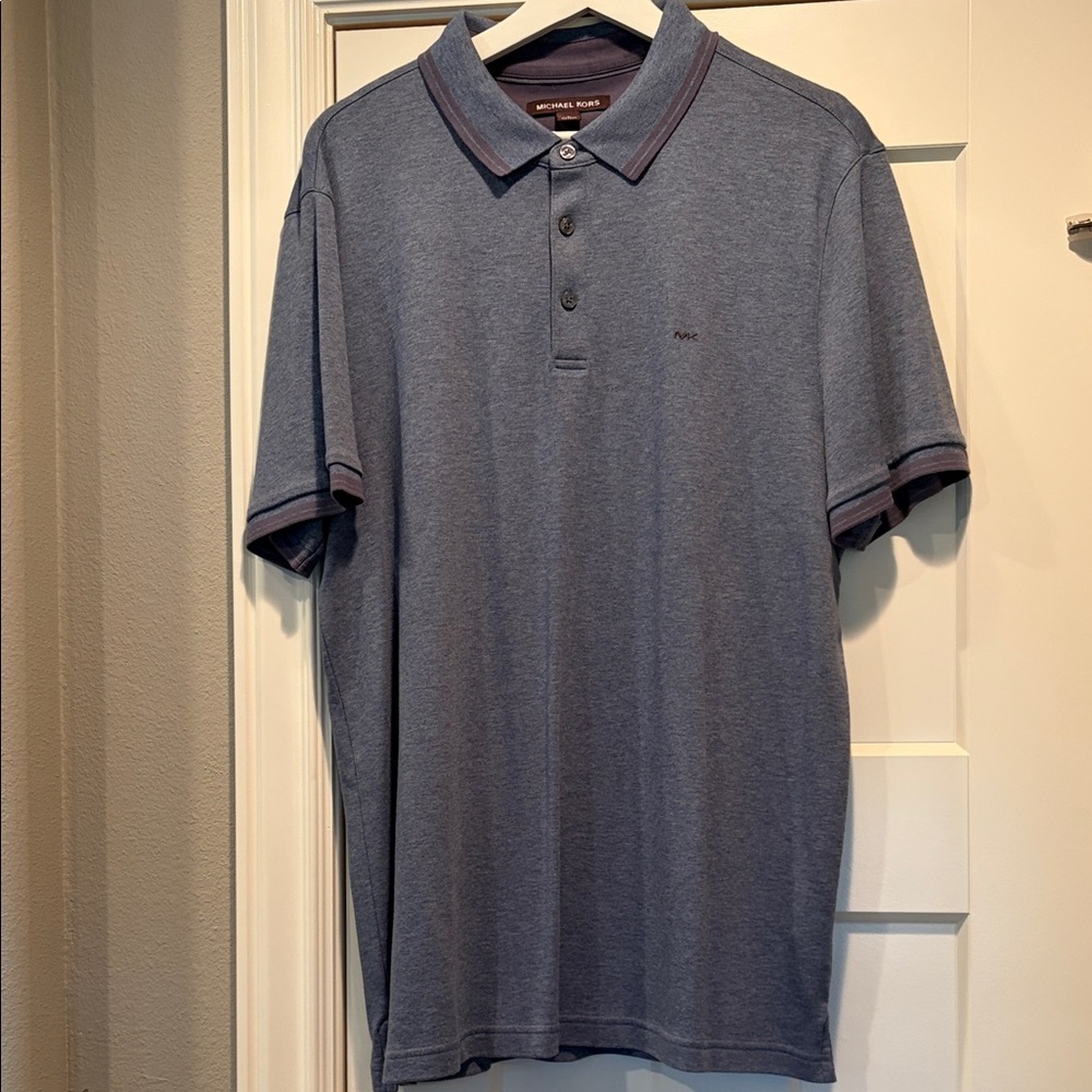 Michael Kors Men's Blue Polo Shirt